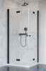 Radaway Nes 8 Black KDD B kabina walk in 90cm lewa czarny mat/szkło przejrzyste 10074090-54-01L